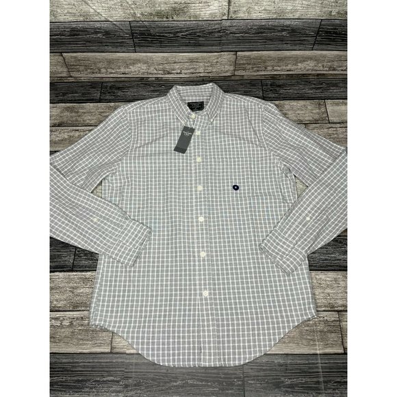 Abercrombie & Fitch Gray Plaid Button Up - Picture 1 of 6